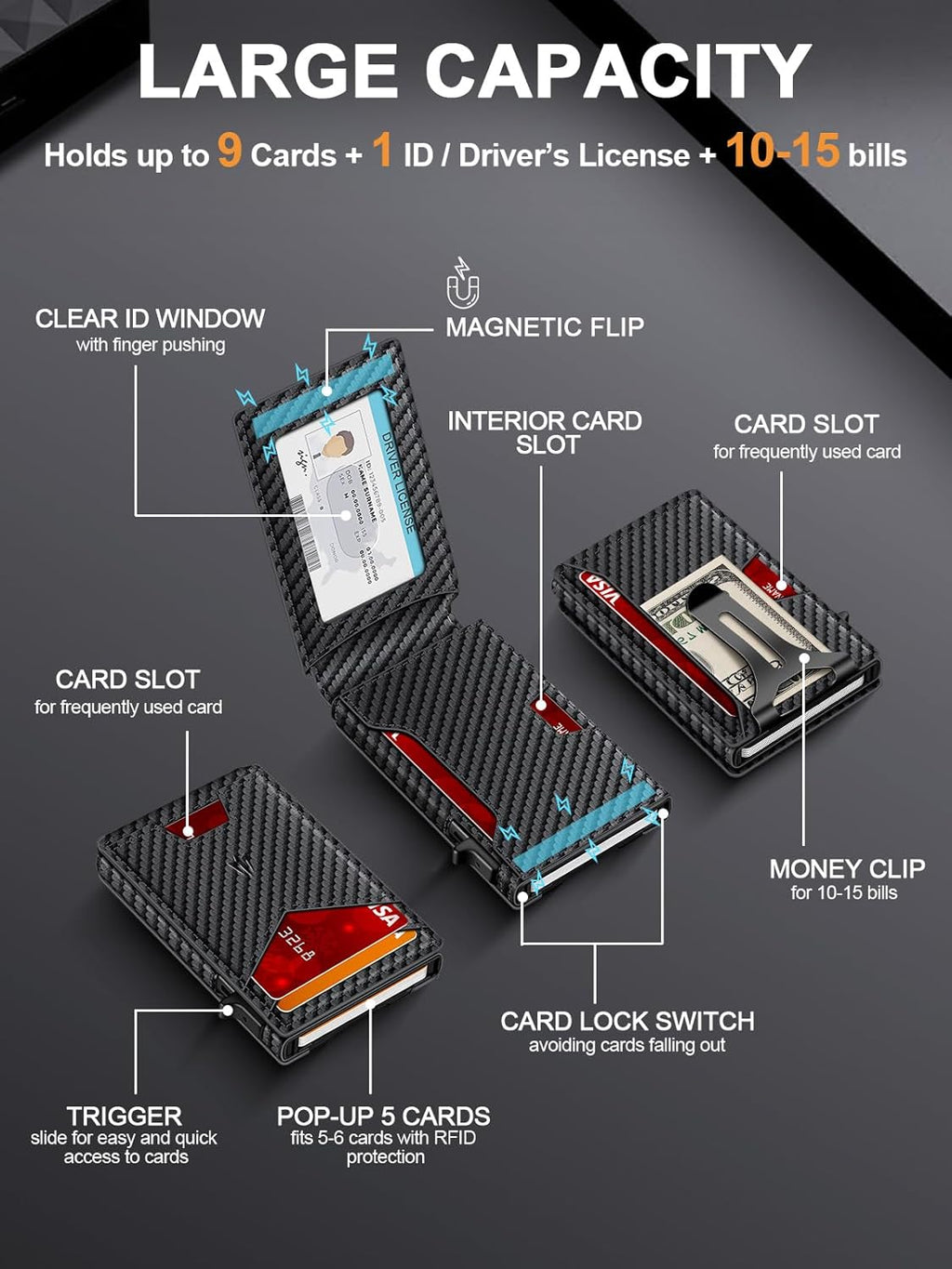 Ditch The Bulk: Instant Pop-Up Minimalist Slim Wallet
